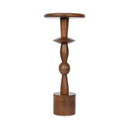 Table d'appoint Kate and Laurel Avenal, 9x9x22, Noyer Marron