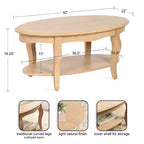 Table basse Sutherlin Wood Kate et Laurel, 42x22x19, Naturel