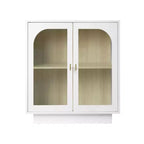 Meuble de rangement autoportant moderne avec porte en acrylique transparent, unité de rangement multifonctionnelle avec étagère réglable