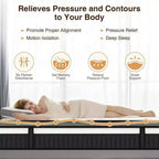 Matelas Queen Size, Mousse à mémoire de forme au gel 14 pouces et ressorts ensachés individuellement, hybride, matelas Queen Size en boîte, certifié CertiPUR-US
