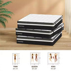 Matelas Queen Size, Mousse à mémoire de forme au gel 14 pouces et ressorts ensachés individuellement, hybride, matelas Queen Size en boîte, certifié CertiPUR-US