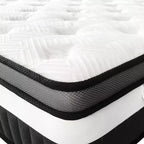 Matelas Queen Size, Mousse à mémoire de forme au gel 14 pouces et ressorts ensachés individuellement, hybride, matelas Queen Size en boîte, certifié CertiPUR-US