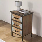 Plancher en bois 3 tiroirs, Console de rangement autoportante pour entrée, Meuble de rangement moderne pour salon, chambre, couloir et bureau