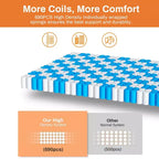Matelas Queen en boîte - Matelas Queen Size de 14 pouces en mousse à mémoire de forme infusée de gel et ressorts ensachés, fermeté moyenne, rafraîchissant, certifié CertiPUR-US
