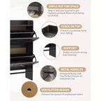 Meuble à chaussures étroit Acekool pour entrée, avec 2 tiroirs basculants, meuble de rangement pour chaussures dissimulé