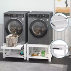 Pieds de lave-linge et sèche-linge avec étagère à panier, pied de buanderie de 50 cm de haut avec patins anti-vibrations réglables