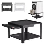 Washer and Dryer Pedestals with Basket Shelf, 20 Hight Laundry Pedestal with Adjustable Anti-Vibration Pads