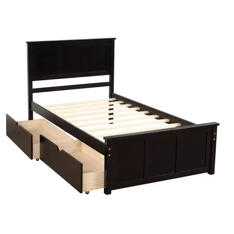Lit plateforme, Cadre double, Lit de repos double avec lit gigogne, Lit de repos et lit gigogne coulissant