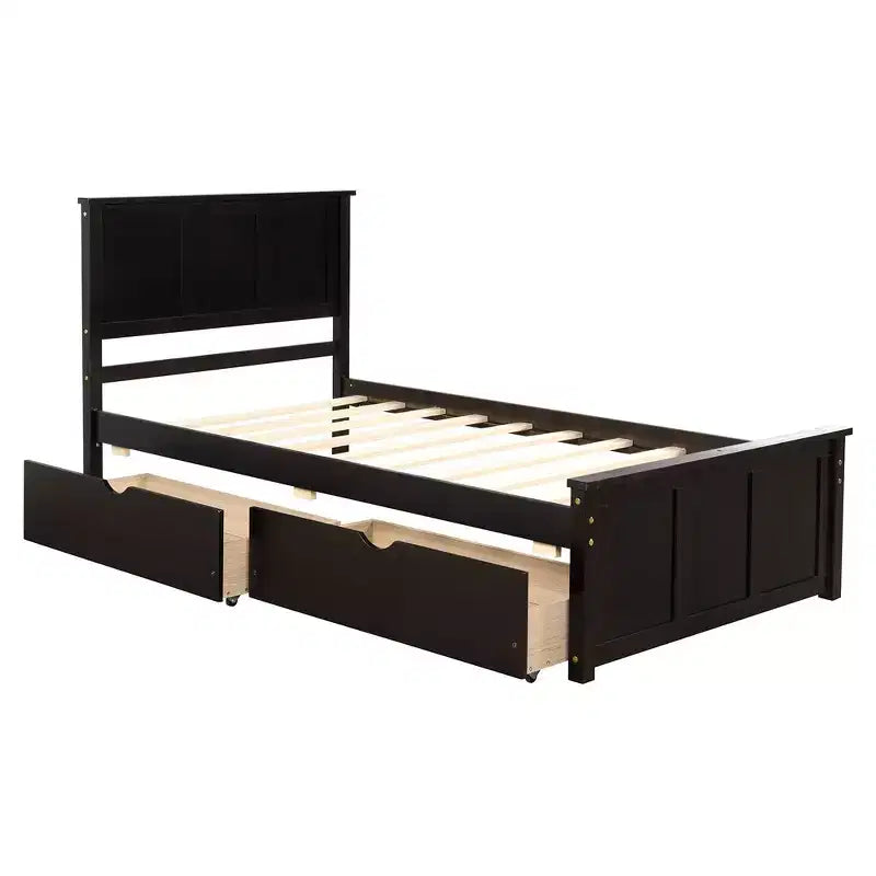 Lit plateforme, Cadre double, Lit de repos double avec lit gigogne, Lit de repos et lit gigogne coulissant