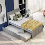 Lit plateforme, Cadre double, Lit de repos double avec lit gigogne, Lit de repos et lit gigogne coulissant