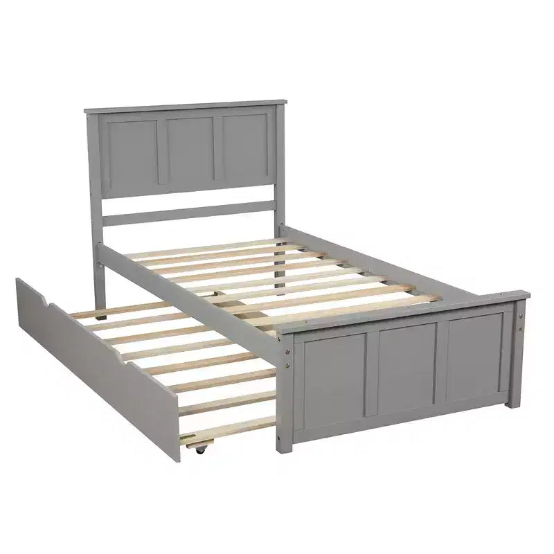 Lit plateforme, Cadre double, Lit de repos double avec lit gigogne, Lit de repos et lit gigogne coulissant