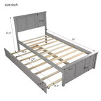 Lit plateforme, Cadre double, Lit de repos double avec lit gigogne, Lit de repos et lit gigogne coulissant