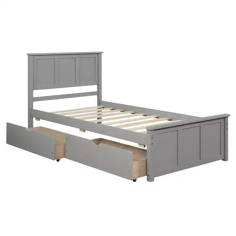Lit plateforme, Cadre double, Lit de repos double avec lit gigogne, Lit de repos et lit gigogne coulissant