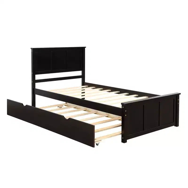 Lit plateforme, Cadre double, Lit de repos double avec lit gigogne, Lit de repos et lit gigogne coulissant