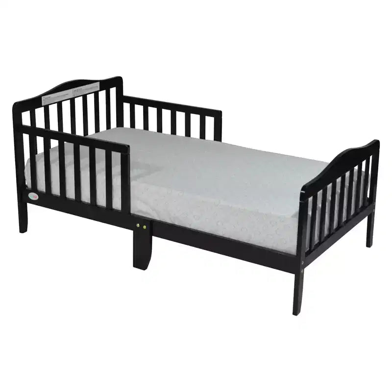 Lit pour enfant Acekool, en bois massif expresso avec deux barrières de sécurité, pour les 6 ans et plus