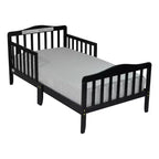 Lit pour enfant Acekool, en bois massif expresso avec deux barrières de sécurité, pour les 6 ans et plus