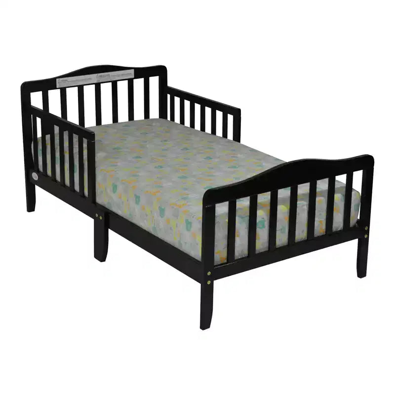 Lit pour enfant Acekool, en bois massif expresso avec deux barrières de sécurité, pour les 6 ans et plus