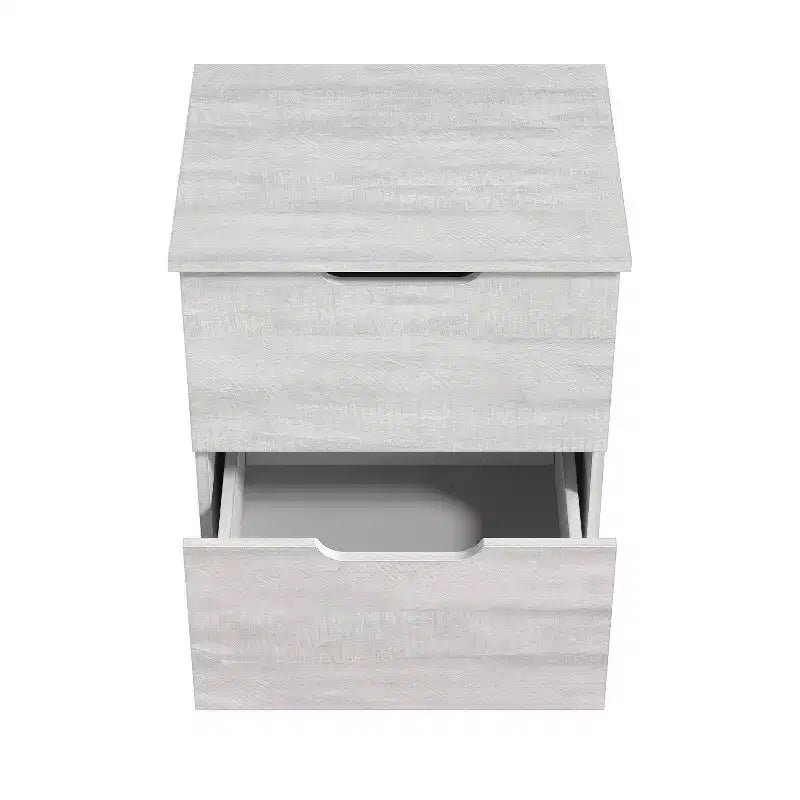 Galano Table de chevet 2 tiroirs avec poignées découpées, ensemble de 2, 47,5 cm L x 39,9 cm P x 60,2 cm H