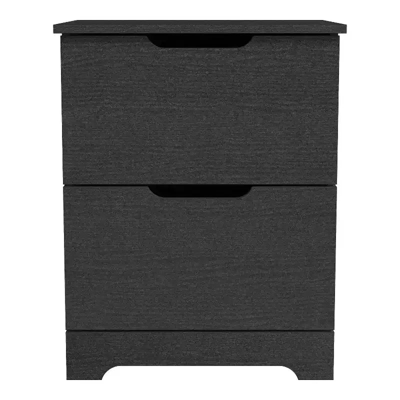 Galano Table de chevet 2 tiroirs avec poignées découpées, ensemble de 2, 47,5 cm L x 39,9 cm P x 60,2 cm H