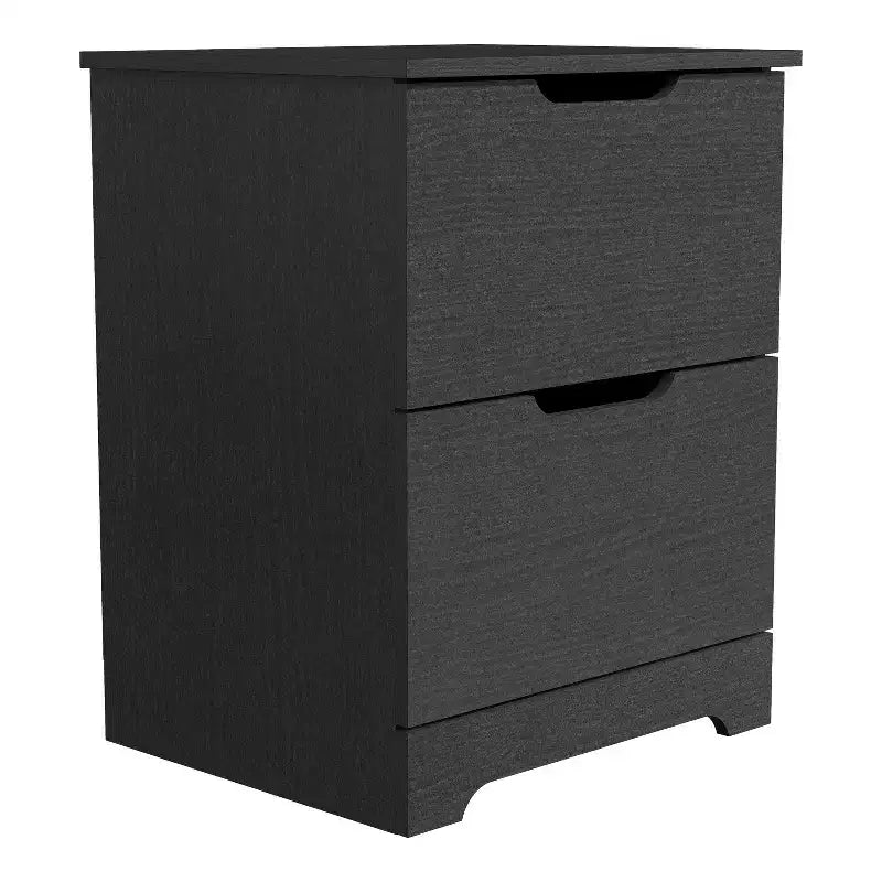 Galano Table de chevet 2 tiroirs avec poignées découpées, ensemble de 2, 47,5 cm L x 39,9 cm P x 60,2 cm H