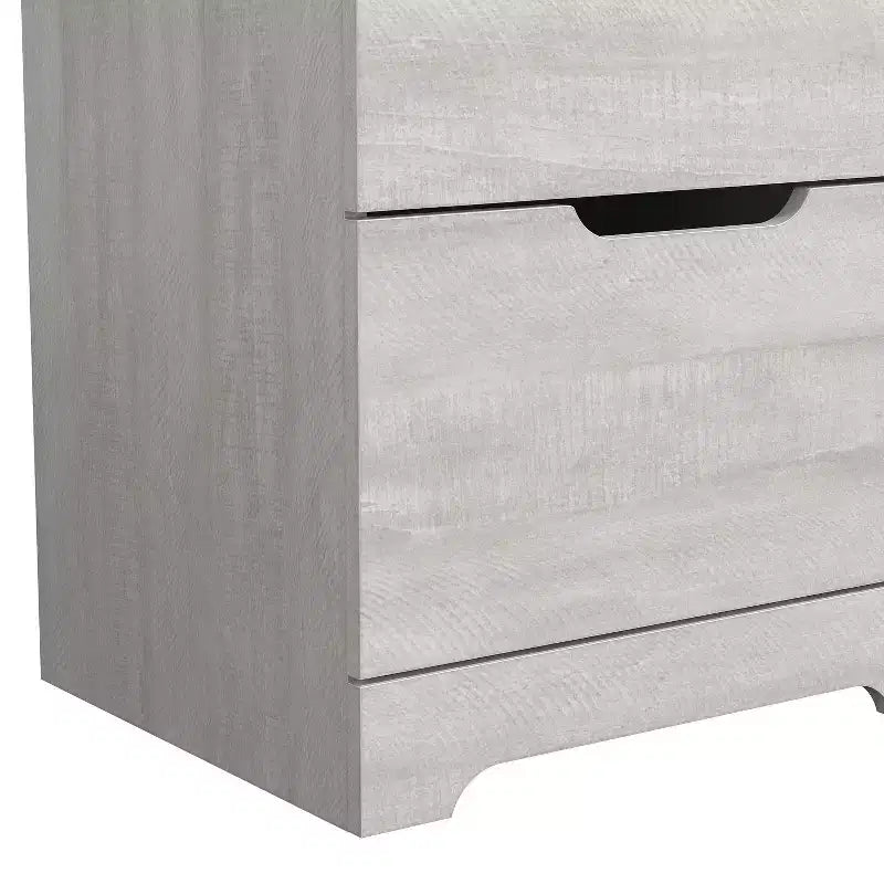 Galano Table de chevet 2 tiroirs avec poignées découpées, ensemble de 2, 47,5 cm L x 39,9 cm P x 60,2 cm H