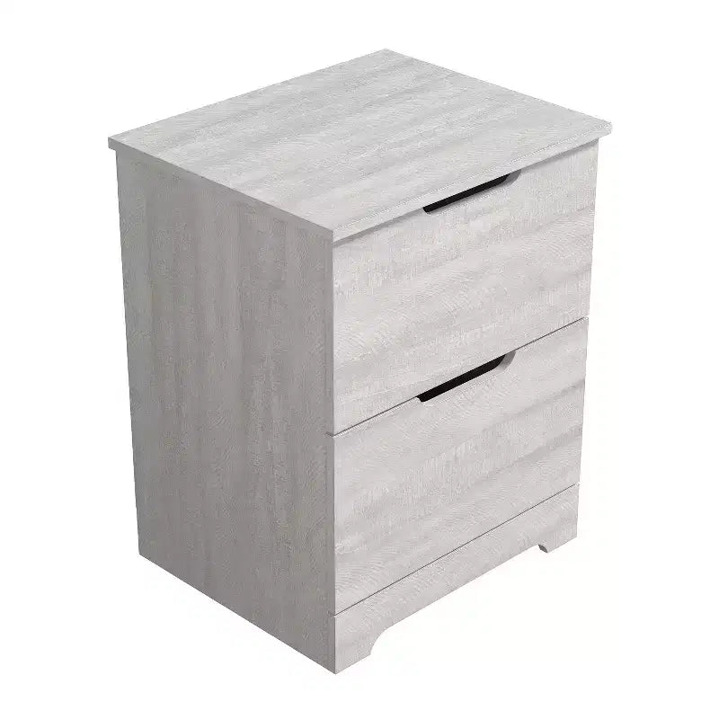 Galano Table de chevet 2 tiroirs avec poignées découpées, ensemble de 2, 47,5 cm L x 39,9 cm P x 60,2 cm H