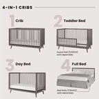 Lit de bébé convertible 4-en-1 Cranbrook de Child Craft, se transforme en lit de jour, en lit de tout-petit et en lit double, 3 positions de matelas, finition sécuritaire pour bébé