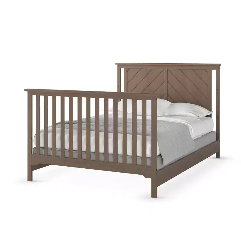 Lit de bébé convertible 4-en-1 Child Craft Hampton Flat, se transforme en lit de repos, lit pour tout-petit et lit double, 3 positions de matelas, finition sécuritaire pour bébé