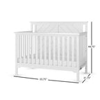 Lit de bébé convertible 4-en-1 Child Craft Hampton Flat, se transforme en lit de repos, lit pour tout-petit et lit double, 3 positions de matelas, finition sécuritaire pour bébé