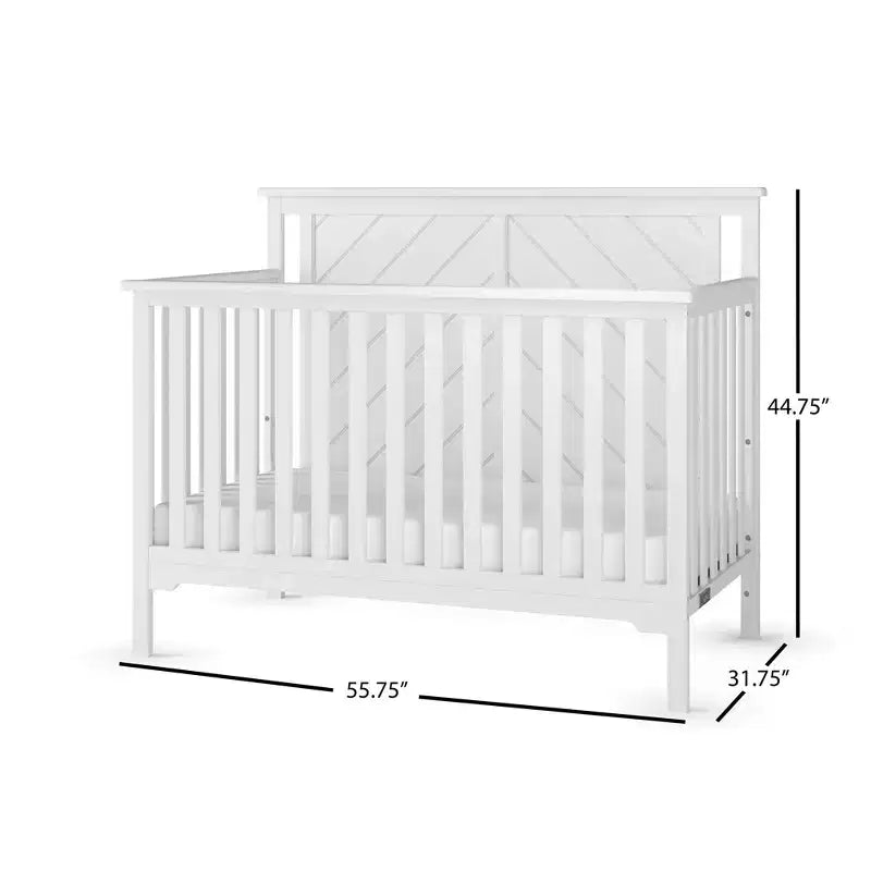Lit de bébé convertible 4-en-1 Child Craft Hampton Flat, se transforme en lit de repos, lit pour tout-petit et lit double, 3 positions de matelas, finition sécuritaire pour bébé