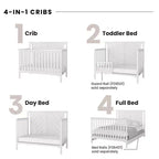 Lit de bébé convertible 4-en-1 Child Craft Hampton Flat, se transforme en lit de repos, lit pour tout-petit et lit double, 3 positions de matelas, finition sécuritaire pour bébé