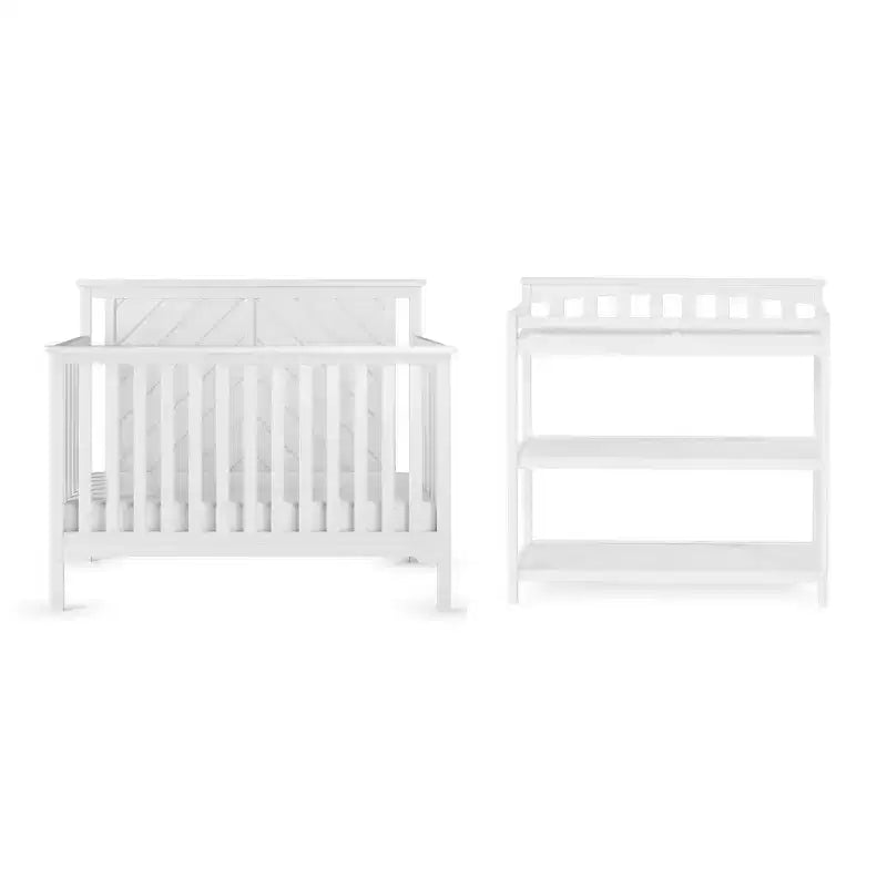 Lit de bébé convertible 4-en-1 Child Craft Hampton Flat, se transforme en lit de repos, lit pour tout-petit et lit double, 3 positions de matelas, finition sécuritaire pour bébé