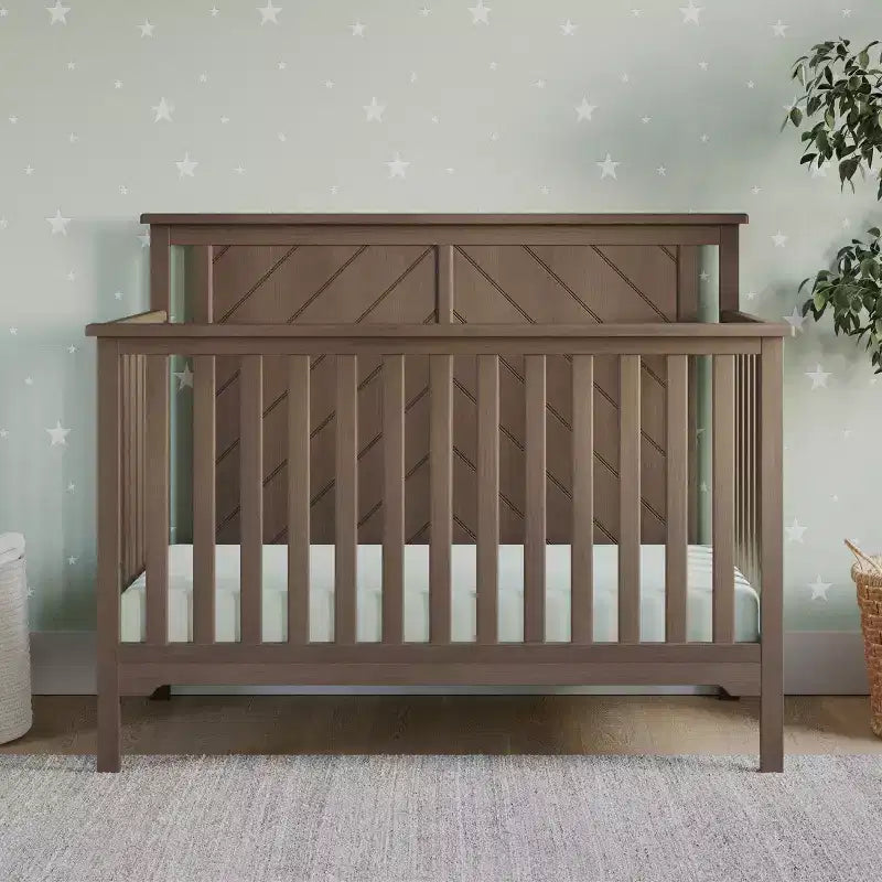 Lit de bébé convertible 4-en-1 Child Craft Hampton Flat, se transforme en lit de repos, lit pour tout-petit et lit double, 3 positions de matelas, finition sécuritaire pour bébé