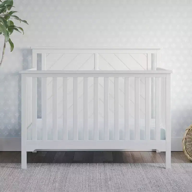 Lit de bébé convertible 4-en-1 Child Craft Hampton Flat, se transforme en lit de repos, lit pour tout-petit et lit double, 3 positions de matelas, finition sécuritaire pour bébé