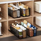 Pull Out Cabinet Organizer, Slide Out Drawers for Kitchen Cabinets, Slide Out Cabinet Organizer, Pantry Pull Out Shelves(Pack of 2)