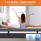 Matelas en mousse à mémoire de forme King Size de 14 pouces, matelas hybride à ressorts ensachés livré dans une boîte, ressorts ensachés silencieux pour l'isolation des mouvements et le soulagement de la pression, fermeté moyenne