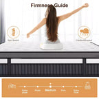 Matelas en mousse à mémoire de forme King Size de 14 pouces, matelas hybride à ressorts ensachés livré dans une boîte, ressorts ensachés silencieux pour l'isolation des mouvements et le soulagement de la pression, fermeté moyenne