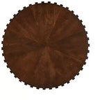 EHMKNP Tables basses gigognes (lot de 2) Table basse ronde tambour et petite table d'appoint assortie, fabriquées à la main