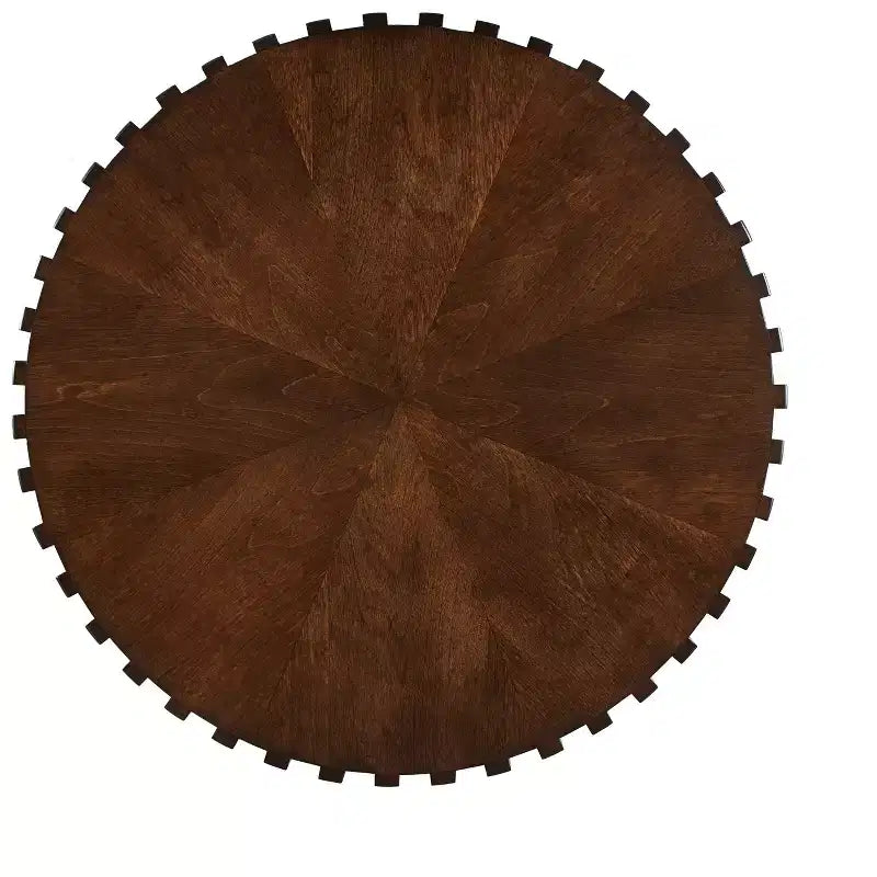 EHMKNP Tables basses gigognes (lot de 2) Table basse ronde tambour et petite table d'appoint assortie, fabriquées à la main