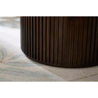 EHMKNP Tables basses gigognes (lot de 2) Table basse ronde tambour et petite table d'appoint assortie, fabriquées à la main