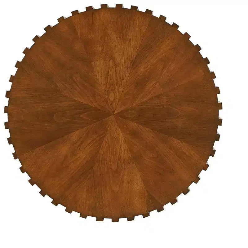 EHMKNP Tables basses gigognes (lot de 2) Table basse ronde tambour et petite table d'appoint assortie, fabriquées à la main