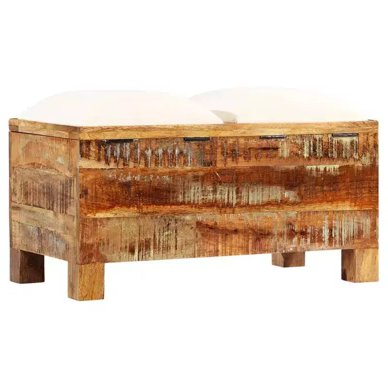 vidaXL Banc de rangement en bois de récupération massif 80x40x40 cm