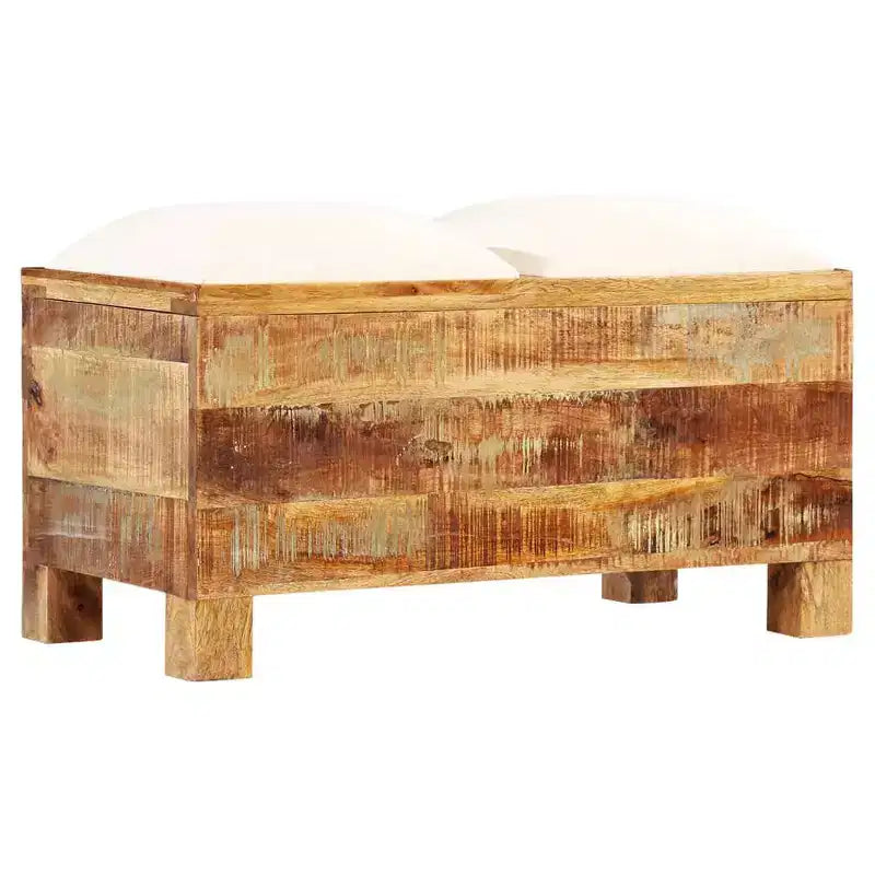 vidaXL Banc de rangement en bois de récupération massif 80x40x40 cm
