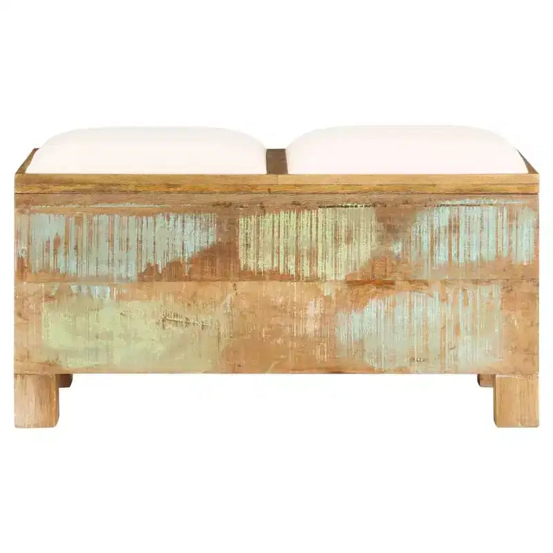 vidaXL Banc de rangement en bois de récupération massif 80x40x40 cm