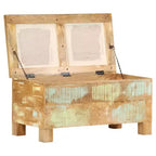 vidaXL Banc de rangement en bois de récupération massif 80x40x40 cm
