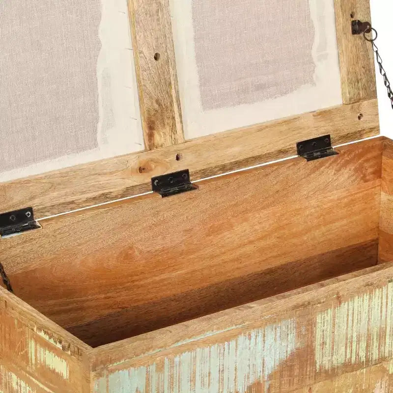 vidaXL Banc de rangement en bois de récupération massif 80x40x40 cm