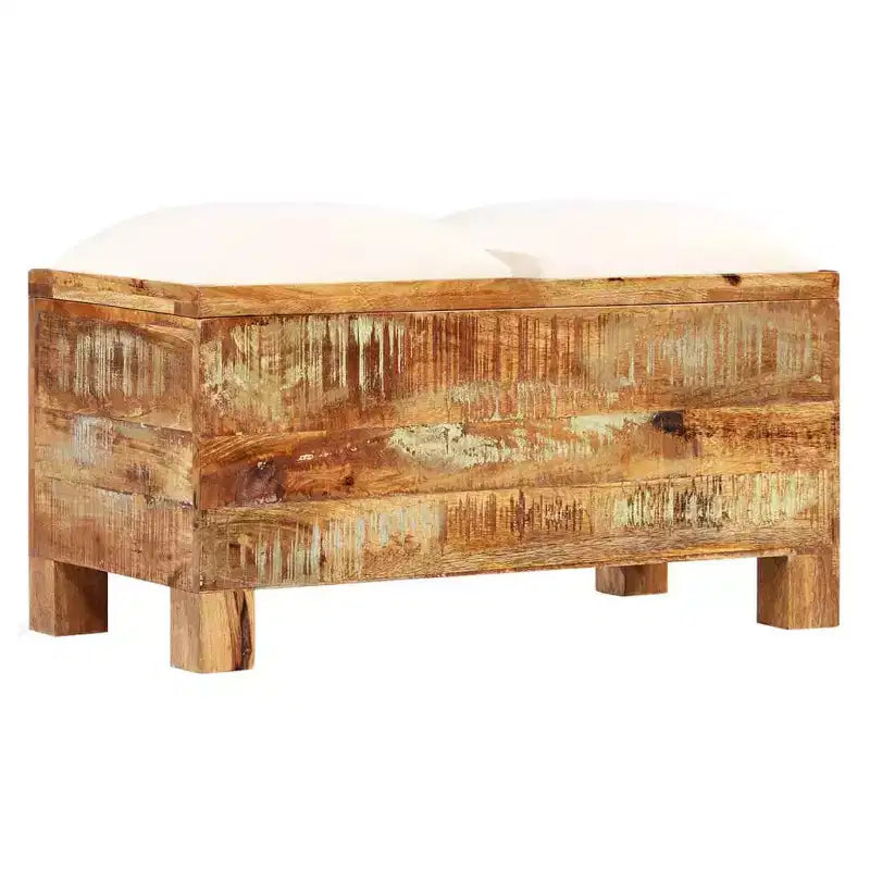 vidaXL Banc de rangement en bois de récupération massif 80x40x40 cm