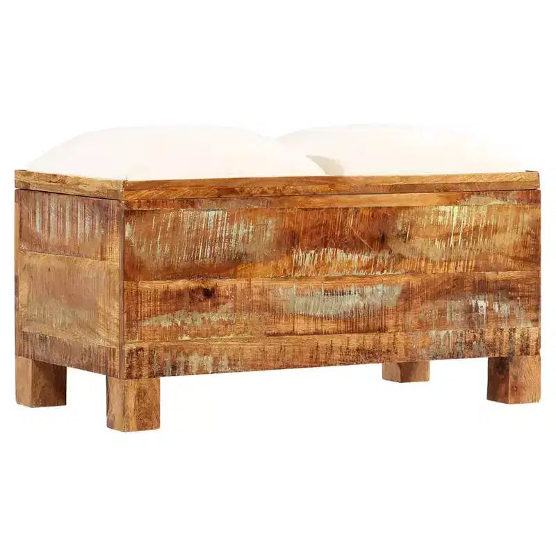 vidaXL Banc de rangement en bois de récupération massif 80x40x40 cm