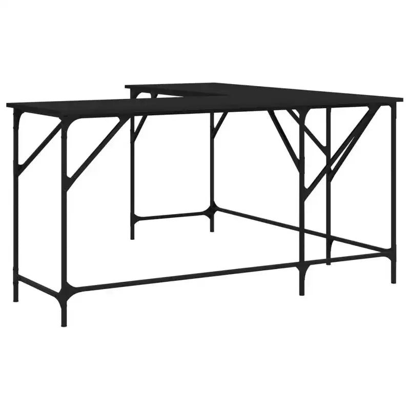 vidaXL Bureau chêne marron, bois d'ingénierie, pieds réglables, moyen