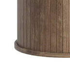 Table basse oblongue cannelée Galano avec base ronde 39,2 L 19,5 P 14,9 H